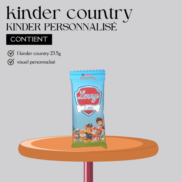 kinder country Personnalisé